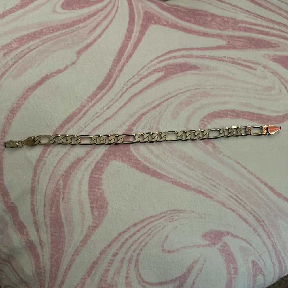 silver with gold plated bracelet